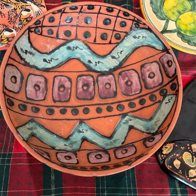 Sale Photo Thumbnail #66: Handmade and signed pottery bowl. 