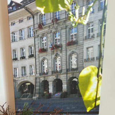 Sale Photo Thumbnail #133: Owners original photograph of Switzerland cityscape on canvas. 