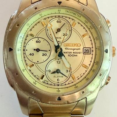 Seiko Chronograph Water Resist 100M Men's Watch Number 391165
