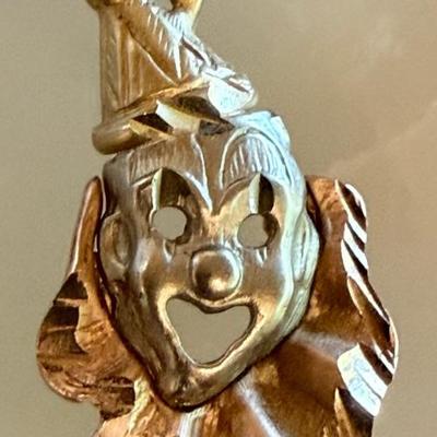 Michael Anthony 14K Tri Color Gold - Rose - White & Yellow Circus Clown Pendant - Weight 1.75 Grams