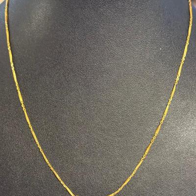 Antique 18k Yellow Gold Unique 18 Inch Chain From Indnesia