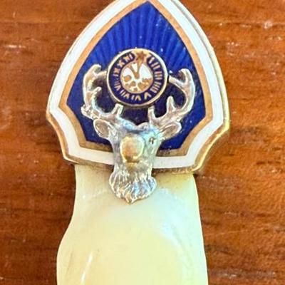 Antique 14K Gold BPOE Pendant With Elks Tooth - 4.11 Grams