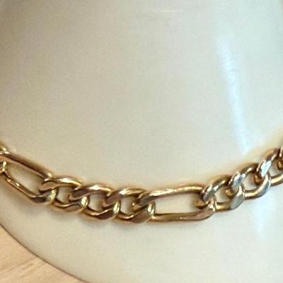 14k Yellow Gold Link 8 Inch Bracelet Total Weight 8.19 Grams