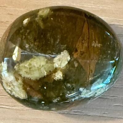 Green Opal Galet Polished Palm Stone 2 X 1.75 Inches