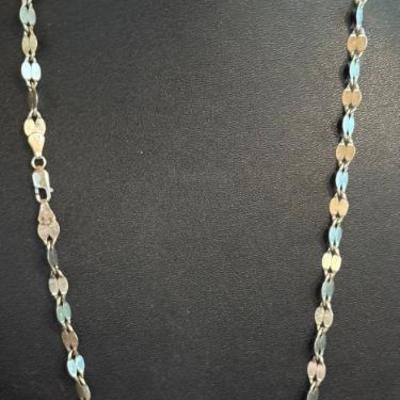 Custom Sterling Silver Link Italy Vintage 36 Inch Necklace - 16.93 Grams