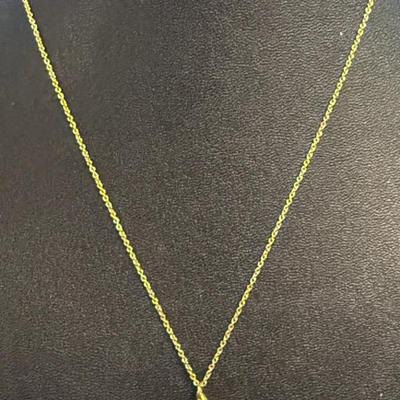 Tiffany & Co. 750 18k Gold Coffee Bean & 18k Necklace - Weight 5.0 Grsms