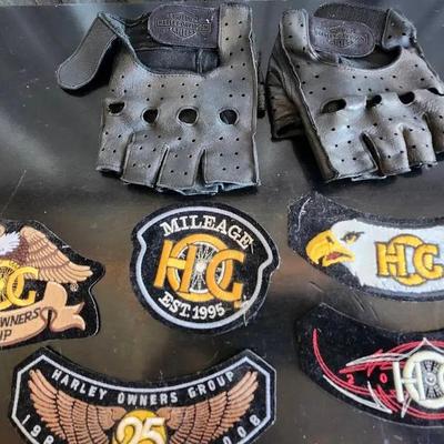 Harley Riding Gloves and Patches
