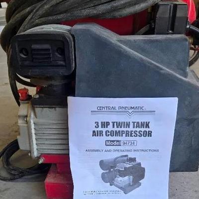 3HP Twin Tank Air Compressor 