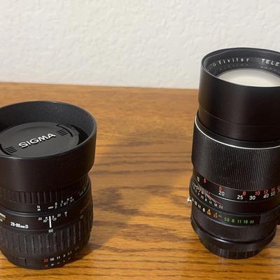 Two Lenses: Vivitar 200mm and Sigma 28-80mm
