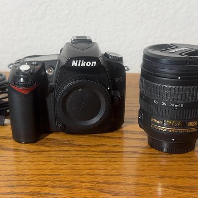 Nikon D90 and Nikon DX 18-70mm Lense with Battery Chargers and Cords