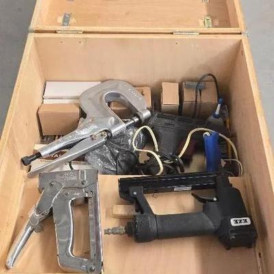 Pneumatic Stapler, Staple Gun, Rivet Gun and More in Wooden Box
