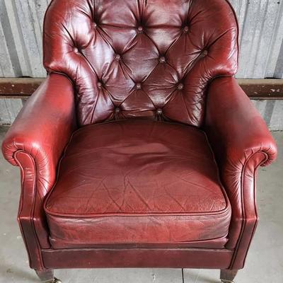 Vintage Red Leather Chair