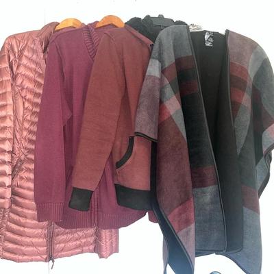 Women’s Ike Behar Shawl, LL Bean, Mosimo Jacket And 32 Degree Heat Puffer Jacket With Hood