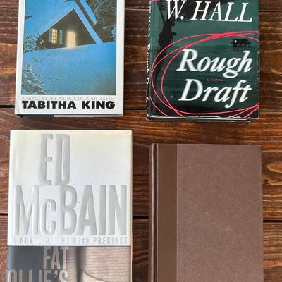 A thrilling collection of vintage hardcover novels, perfect for fans of suspense and crime fiction!