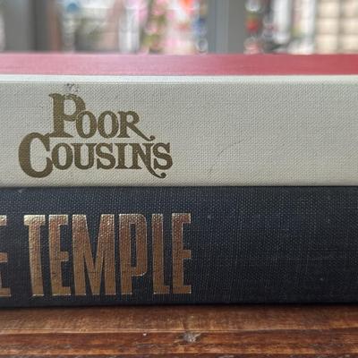 Two Vintage Hardcover Books: "Poor Cousins" by Ande Manners & "The Temple" by Arkady Leokum