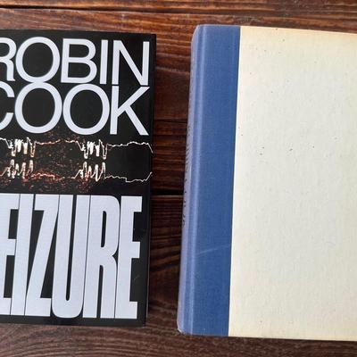Two Medical Thrillers by Robin Cook: "Brain" (Hardcover) & "Seizure" (Hardcover with Dust Jacket)