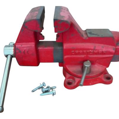 Vintage Craftsman Utility Bench Vise 4” Jaws 391.5180 Clean Red Made in Japan