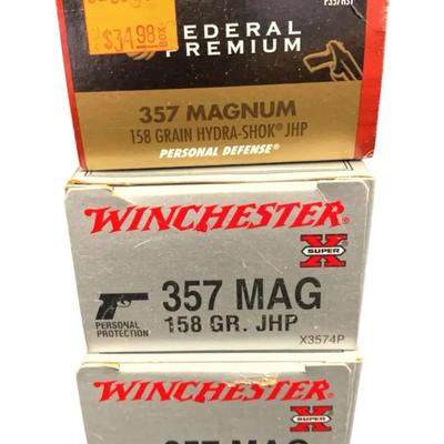 .357 Magnum Ammunition Various Brands