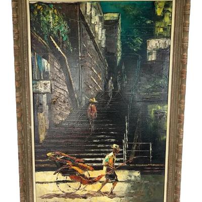 Y.W.Lau Vintage Oil Painting 