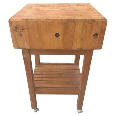 G brusadin & Figli Rolling Butcher Block From France 