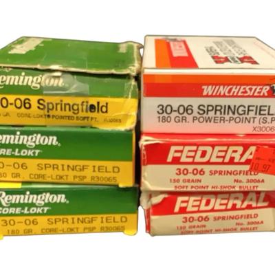 30-06 Springfield Ammunition Various Brands
