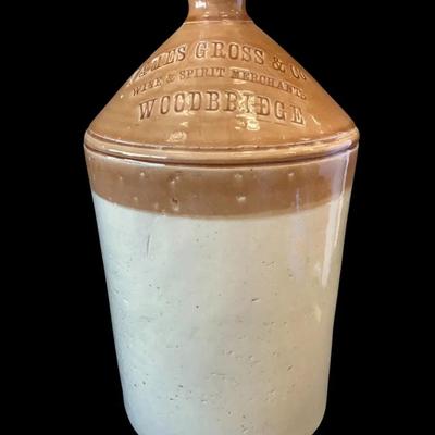 James Gross & Co Wine And Spirit Merchants Woodbridge Medium Size Crock Lot 2