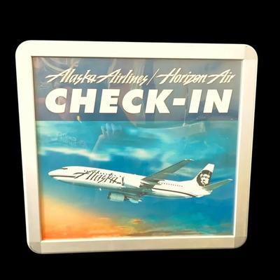 Alaska Airlines/Horizon Air Check In Sign, Does Not Light Up
