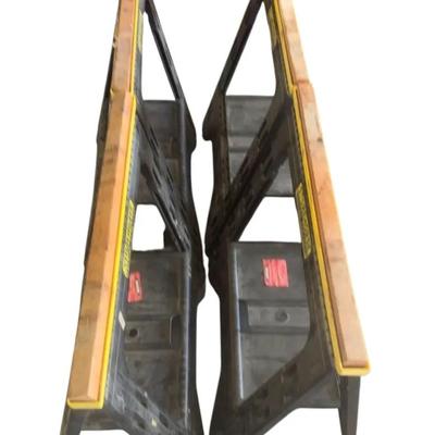 Lot Of Four Folding Saw Horses 