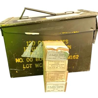 28 Boxes Of 7.9mm Russian Ammo 15 Rounds/box (one Opened Box Has 14 Rounds)