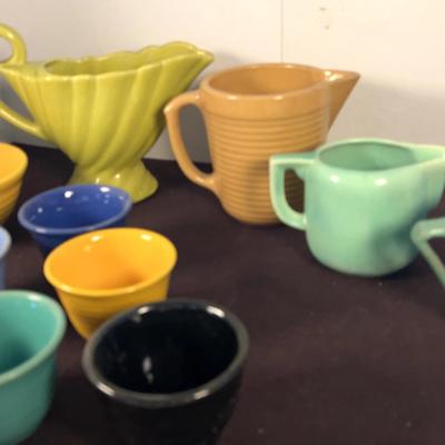 MCM Stangle, Bauer, Monmouth, Catalina Pottery - Bowls and Jugs, 10 Pcs