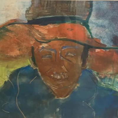 “Adelpho”, Monotype Lithograph - Signed and Framed 