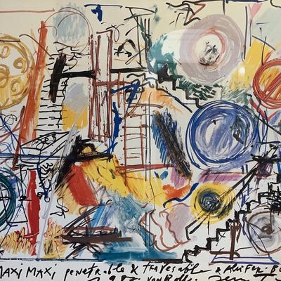 Jean Tinguely, "META, MAXI MAXI, PENETRABLE & TRAVESABLE & ALU IRON WOOD TOTAL" 1987 Framed Print