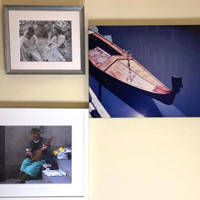 Ed Balkan Photographic Art Pieces - Venetian Boat, Katharine Hepburn/John Huston, Man with A Violin
