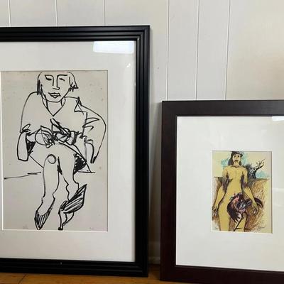 Modern Art - Signed and Numbered Lithographs - Impressionistic Nude and Sketch 