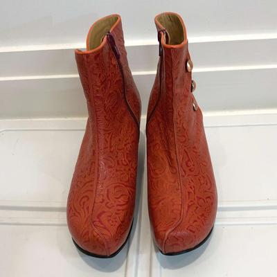 John Fluevog GPS Rust Platform Boots Women’s Shoe Size 8