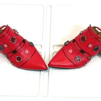 John Fluevog The Truth Serena Red Pilgrim Boot Women’s Size 8