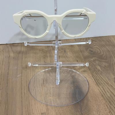 Cool White Artsy Sunglasses By Spanish Designer, Etnia Barcelona