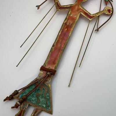 Copper Native American Hanging Sculpture