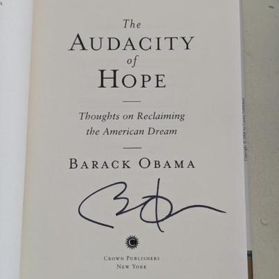 TWO hand signed Barack Obama books!