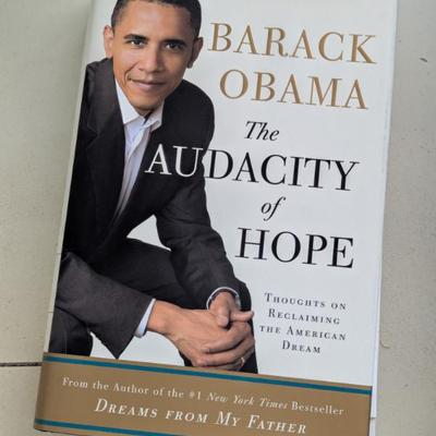 TWO hand signed Barack Obama books!