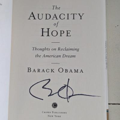 TWO hand signed Barack Obama books!
