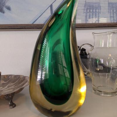Beautiful Luigi Onesto Murano Glass Vase 
