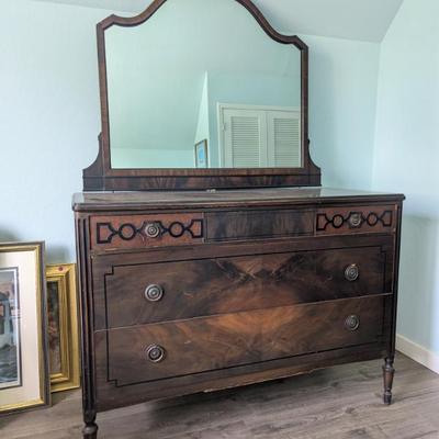 Sale Photo Thumbnail #187: John Widdicomb vanity dresser with mirror Made in USA