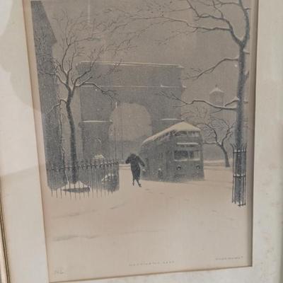 Ellison Hoover "Washington Arch" limited edition of 40 litho circa 1930
