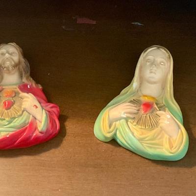 Sale Photo Thumbnail #40: Plaster of Paris Mary and Jesus figures