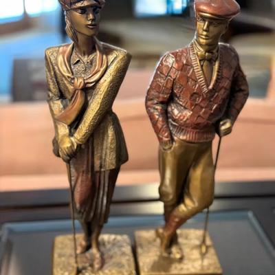 Vintage Austin Man & Women Golfer Art Deco