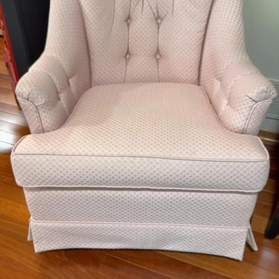 Pink Swivel Rocker By Palmer House King Hickory, purchased at Gabberts