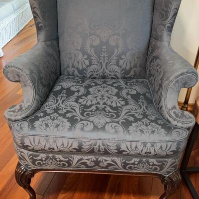 Hickory Chair Blue Williamsburg Wingback Chair