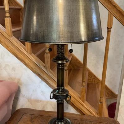 Vintage Brass Table Lamp 32”Tall