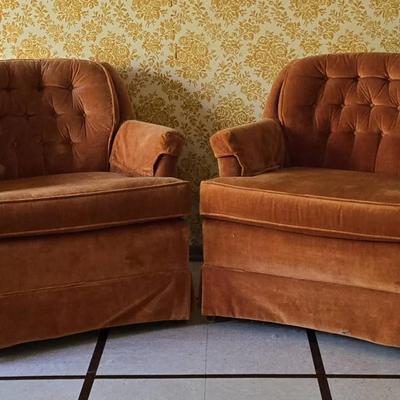 Orange Swivel Chair Duo (FR)